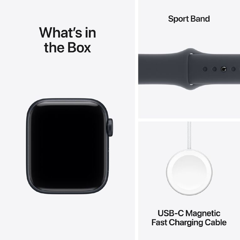 Apple Watch SE 3 Cellular 40mm Midnight Aluminium Case with Midnight Sport Band S/M, , hi-res