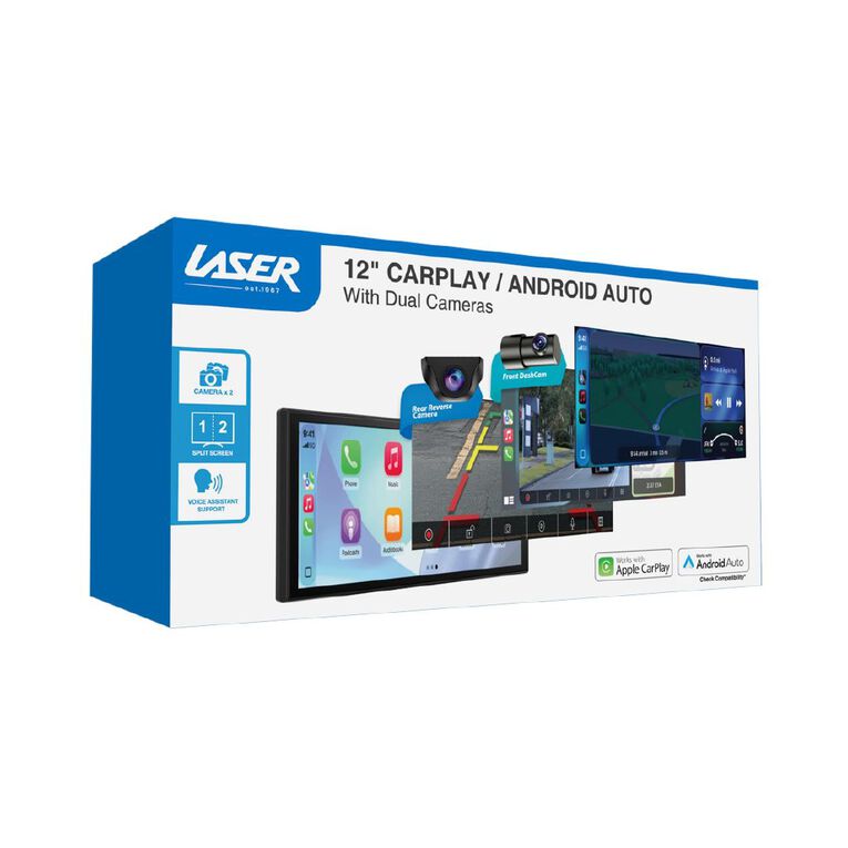 Laser 12-inch CarPlay with Dual Cameras, , hi-res