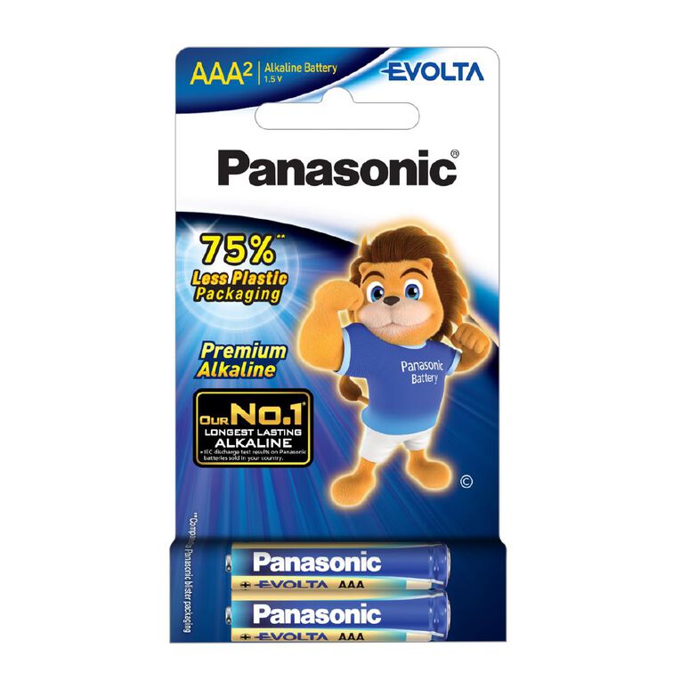 Panasonic Evolta AAA Size Batteries 2 Pack, , hi-res