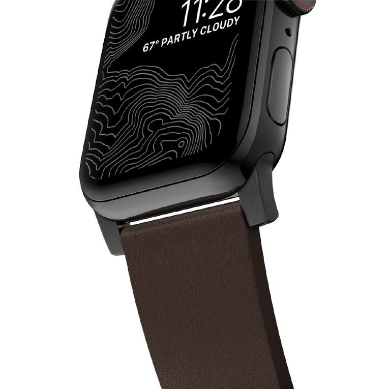 Nomad Active Band Pro for Apple Watch (42 / 44-46 / 49mm / ULTRA) - Brown Leather / Black Hardware, , hi-res