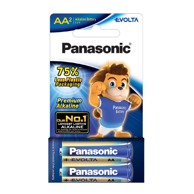 Panasonic Evolta AA Size Batteries 2 Pack, , hi-res