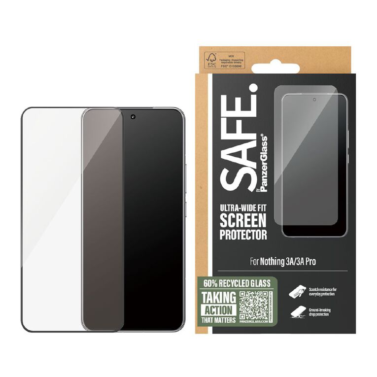 PanzerGlass SAFE by Panzer UltraWide Fit SP - Nothing Phone 3A and 3A Pro, , hi-res