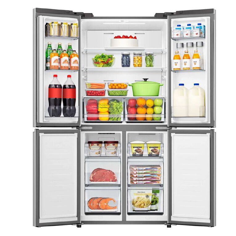 Hisense PureFlat Slim Quad Door 483L True Steel, , hi-res