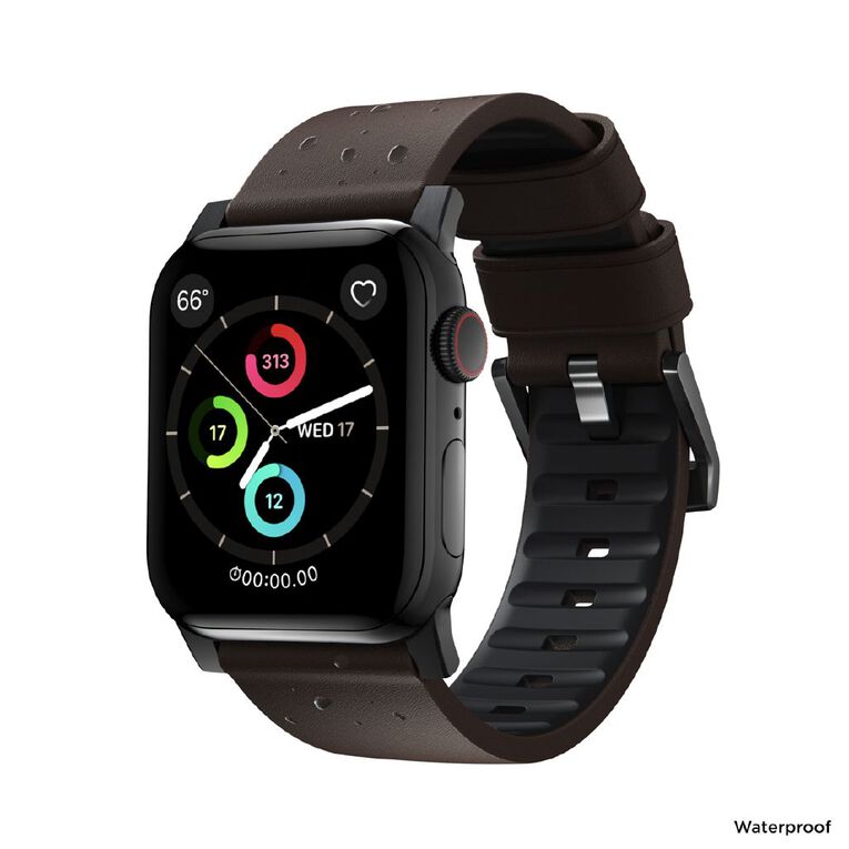 Nomad Active Band Pro for Apple Watch (42 / 44-46 / 49mm / ULTRA) - Brown Leather / Black Hardware, , hi-res