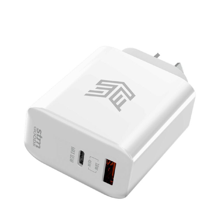 STM 65W Dual Port (USB-C/A) Power Adapter (AUNZ) - White, , hi-res