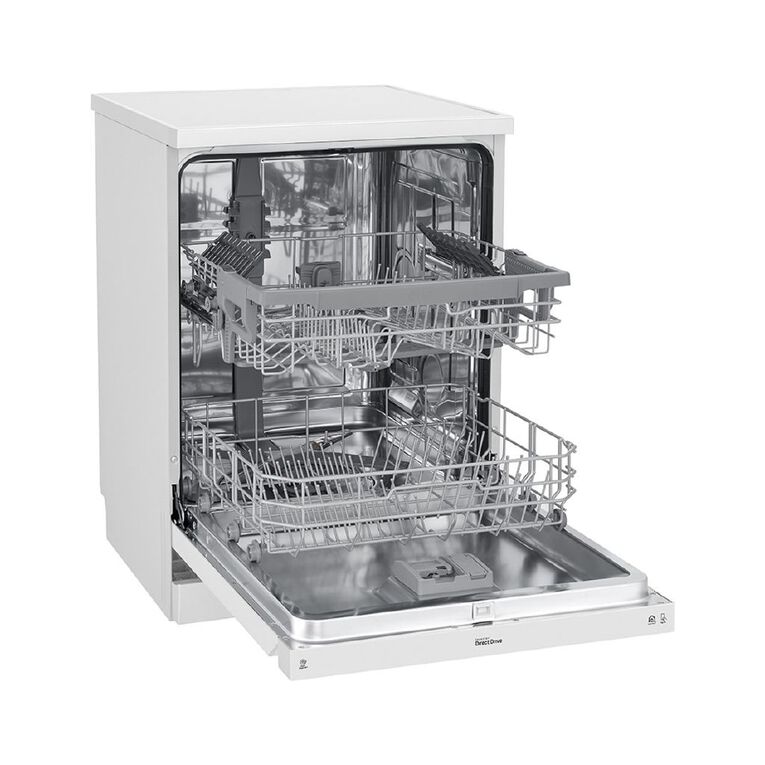 LG 60cm 14-Place Setting QuadWash Dishwasher - White, , hi-res
