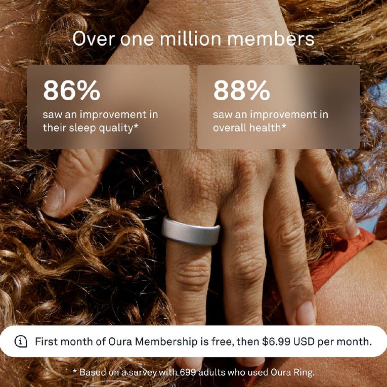 Oura Ring 4 Brushed Silver - Size 11, , hi-res