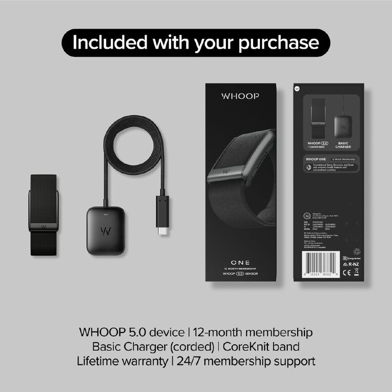 WHOOP One 5.0 Health and Fitness Tracker - Jet Black, , hi-res
