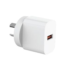 Laser USB-A 18W QC3.0 Wall Charger - White
