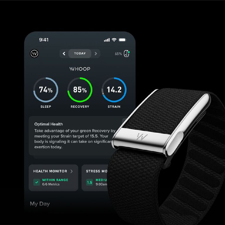 WHOOP Life 5.0 Medical Grade ECG - Obsidian / Titanium, , hi-res