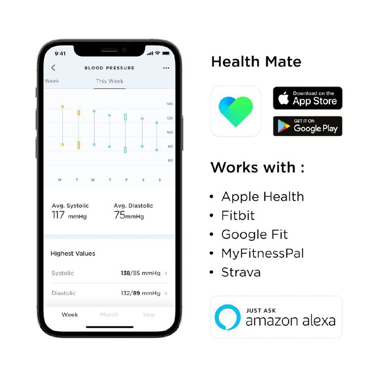 Withings BPM Connect Wireless Blood Pressure Monitor, , hi-res