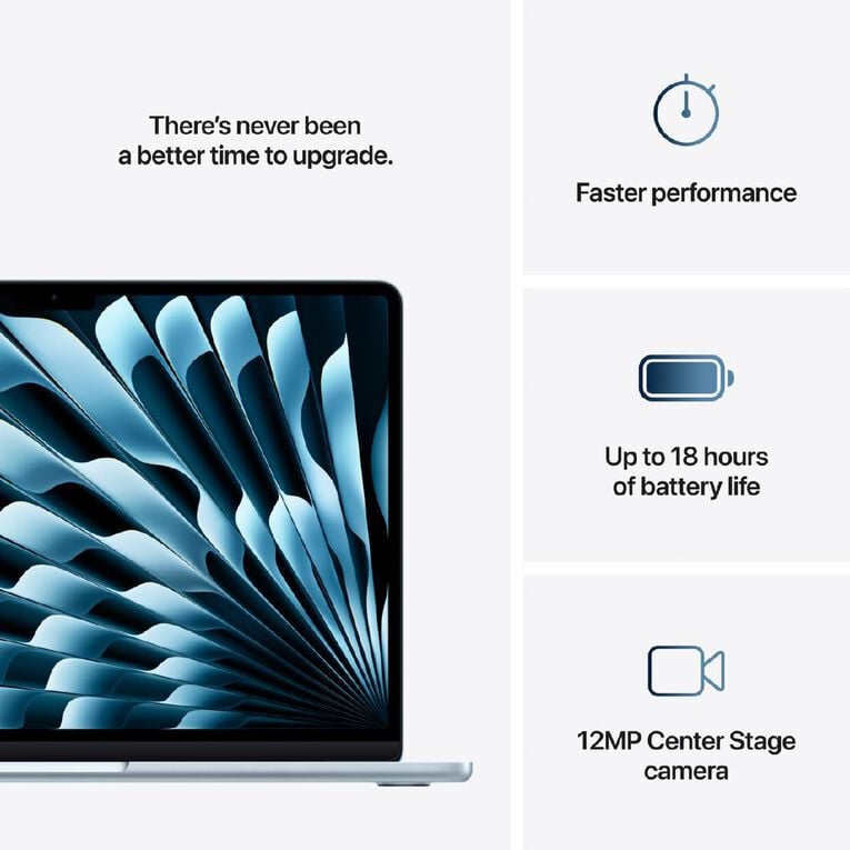 Apple MacBook Air 13-inch with M4 Chip 16GB/256GB 10 Core CPU 8 Core GPU - Sky Blue, , hi-res