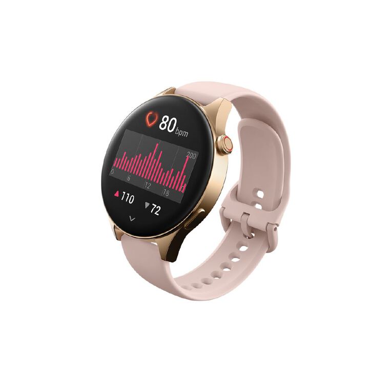 Ryze Wave Smart Watch With MP3 Storage (Pink + White), , hi-res