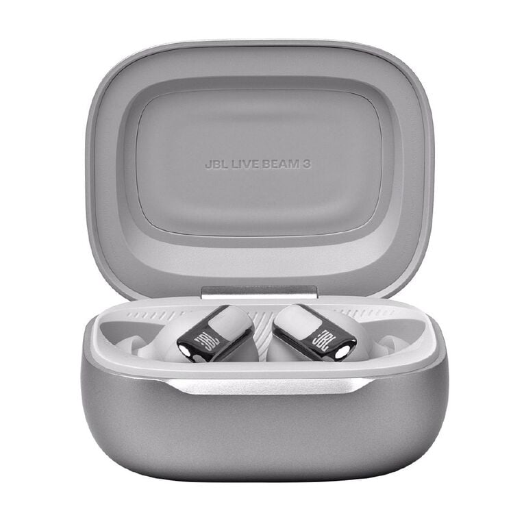 JBL Live Beam 3 True Wireless Noise Cancelling Earbuds - Silver, , hi-res