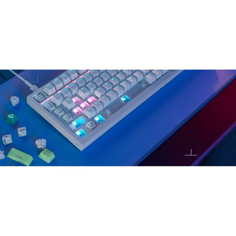 Logitech G316 X 75 Wired Gaming Keyboard - White, , hi-res
