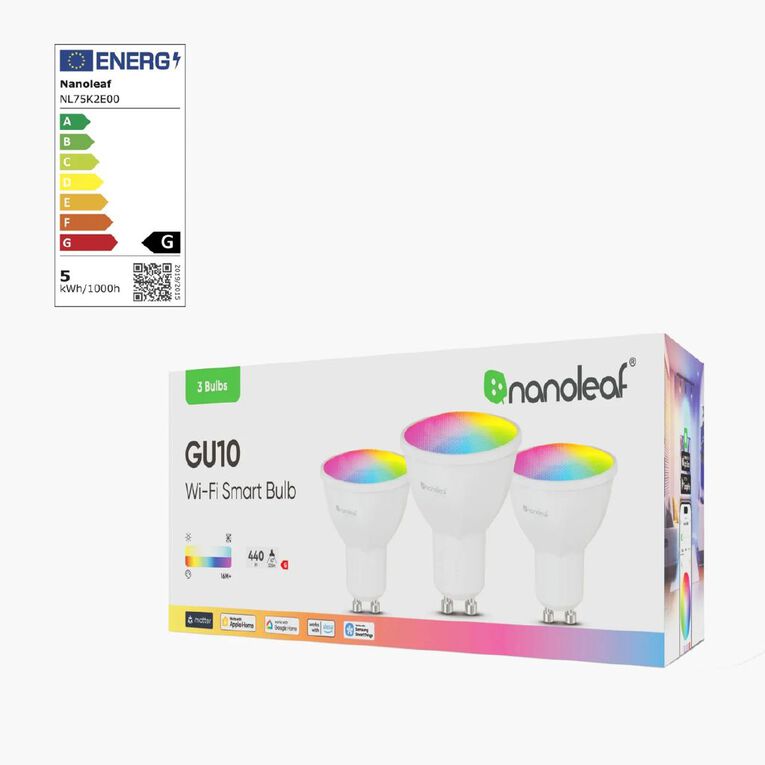 Nanoleaf Essentials Colour Smart LED Bulb GU10 (WiFi) - 3 Pack, , hi-res