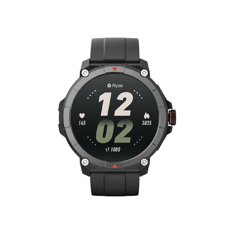 Ryze Trek Smart Watch With GPS (Olive + Black), , hi-res