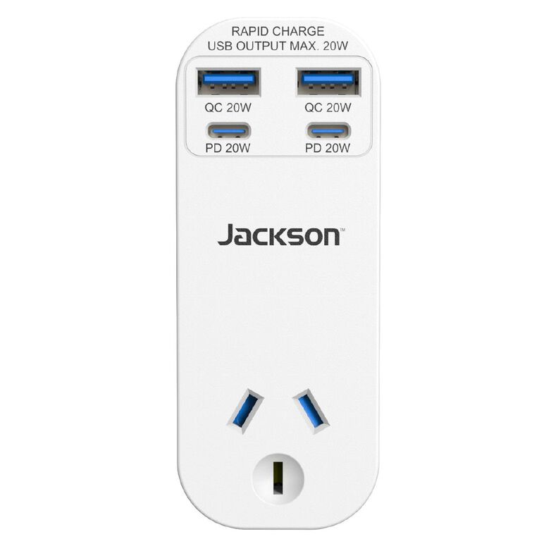Jackson Rapid Charge PD20W USB-C & USB-A Wall Adaptor, , hi-res