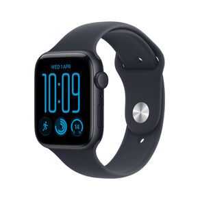 Apple Watch SE 3 GPS 44mm Midnight Aluminium Case with Navy Blue Sport Band M/L