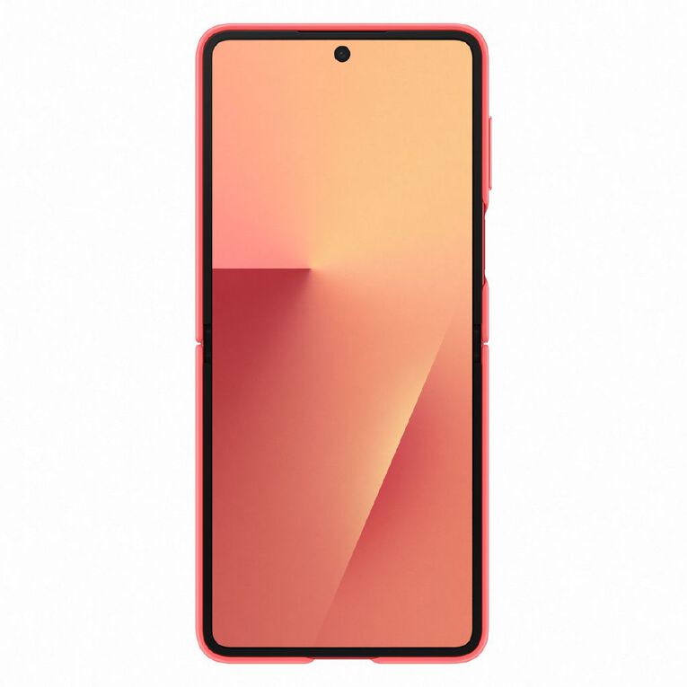 Samsung Z Flip7 Silicone Case With Ring - Coral Red, , hi-res