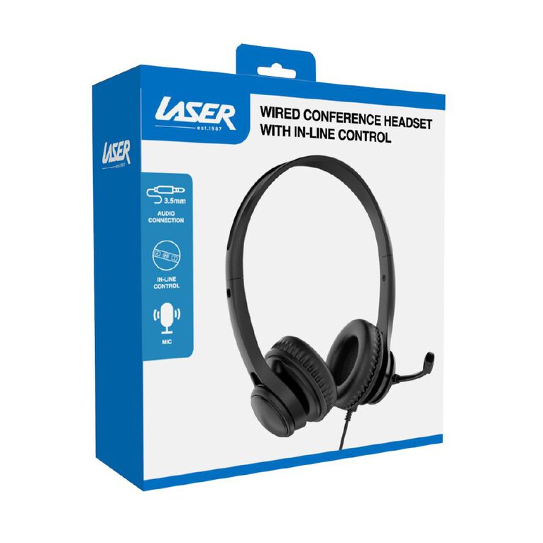 Laser Wired Conference Headset 3.5mm Built-in Microphone, , hi-res