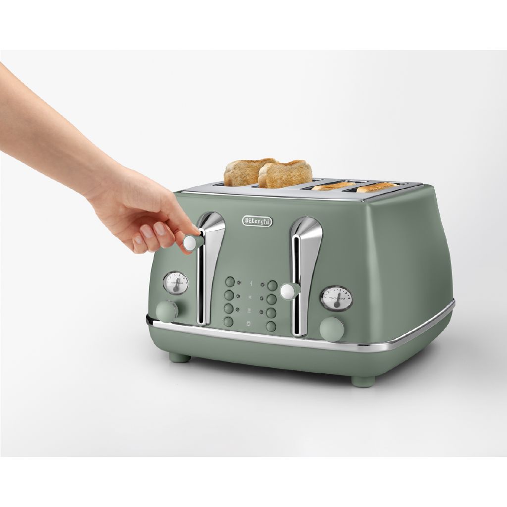 Delonghi Icona Capitals 4 Slice Toaster Copenhagen Green - Noel