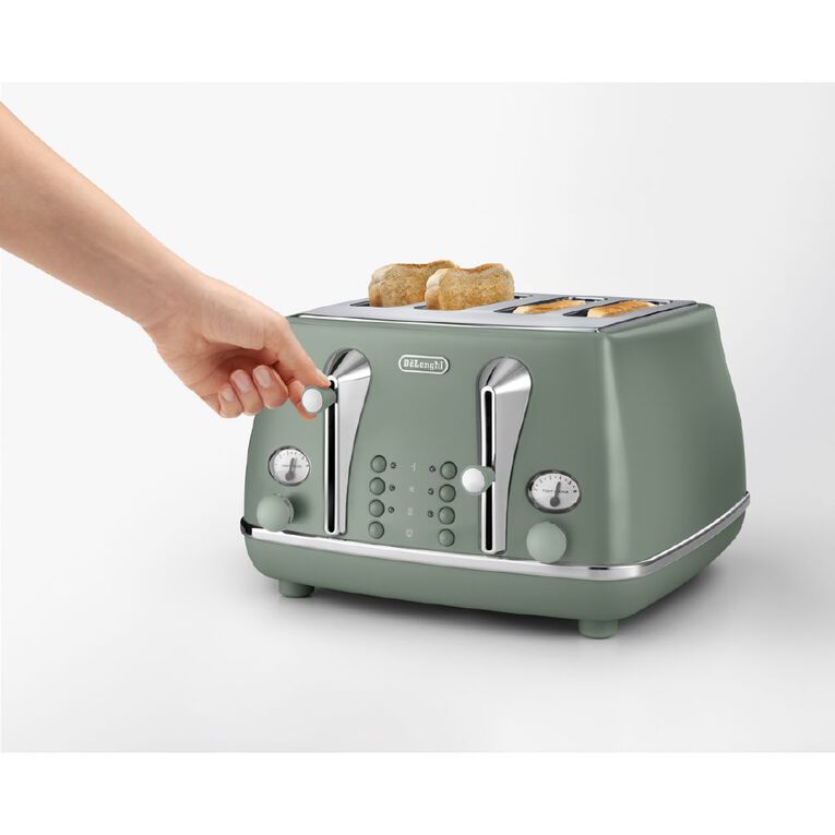 Delonghi Icona Capitals 4 Slice Toaster Copenhagen Green, , hi-res