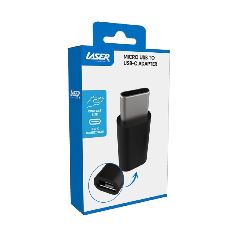 Laser Micro USB to USB-C Adapter, , hi-res
