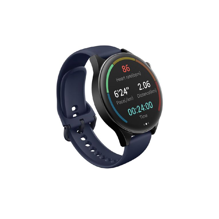 Ryze Wave Smart Watch With MP3 Storage (Black + Blue), , hi-res