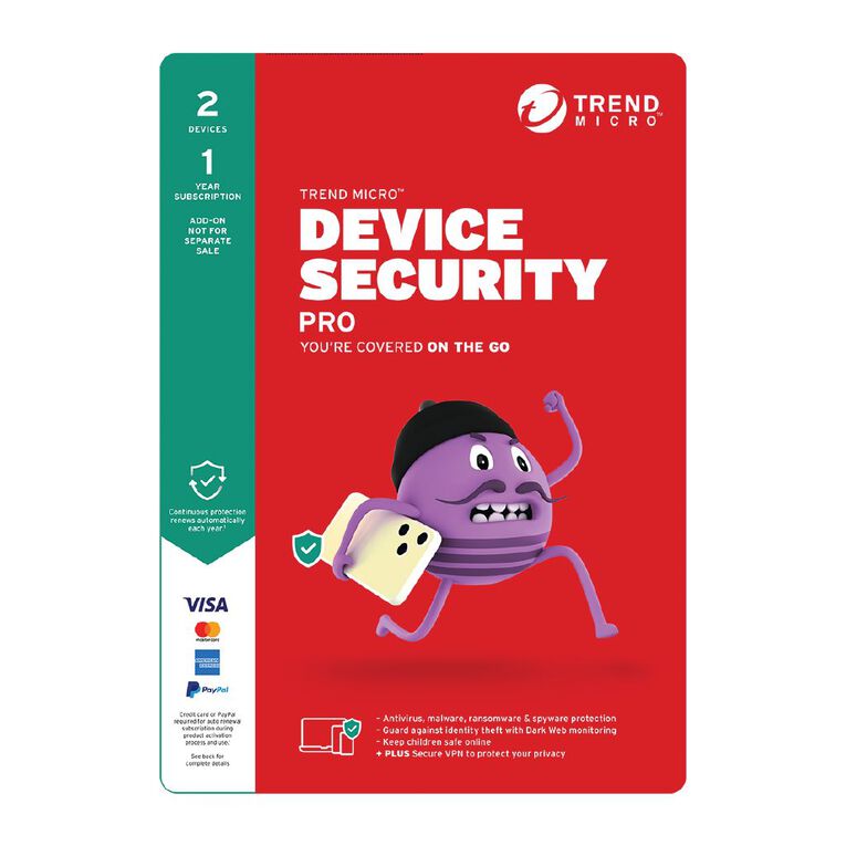 Trend Micro Device Security Pro 2 Device 1 Year Add-on Digital, , hi-res