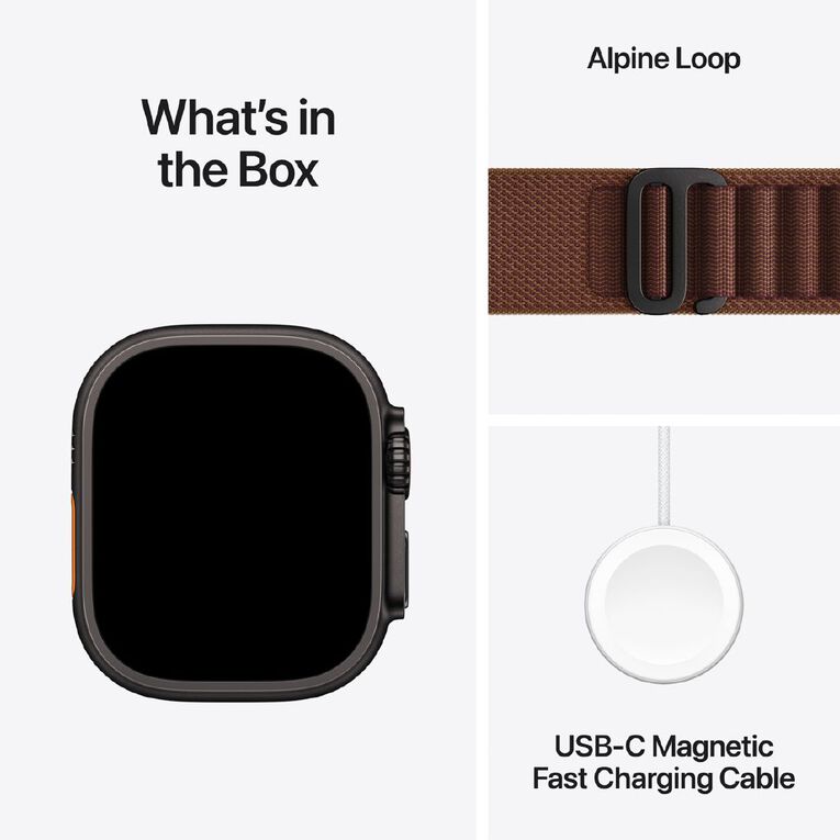 Apple Watch Ultra 4 Cellular 49mm Black Titanium Case with Burgundy Loop M, , hi-res