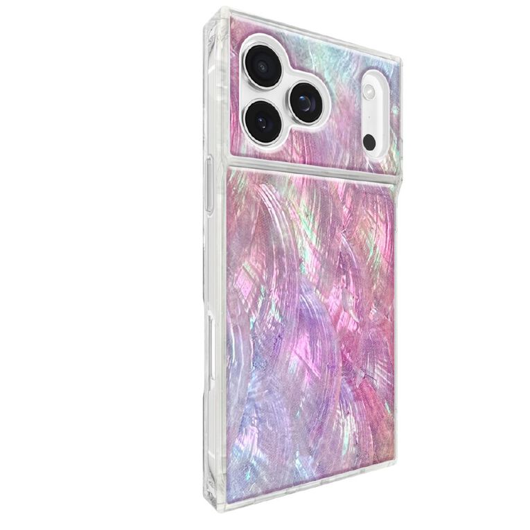 Flaunt Square Pink Mother of Pearl Case for iPhone 18 Pro Max / 17 Pro Max, , hi-res