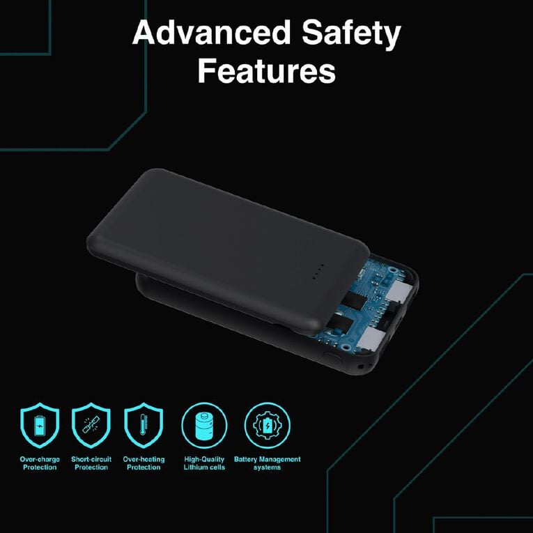 Laser 5000mAh Power Bank with Battery Indicator - Charcoal, , hi-res