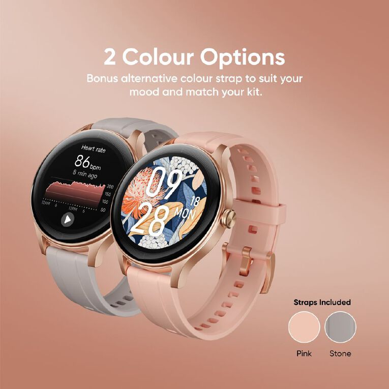 Ryze Flex Gen-2 Smart Watch Pink + Stone, , hi-res