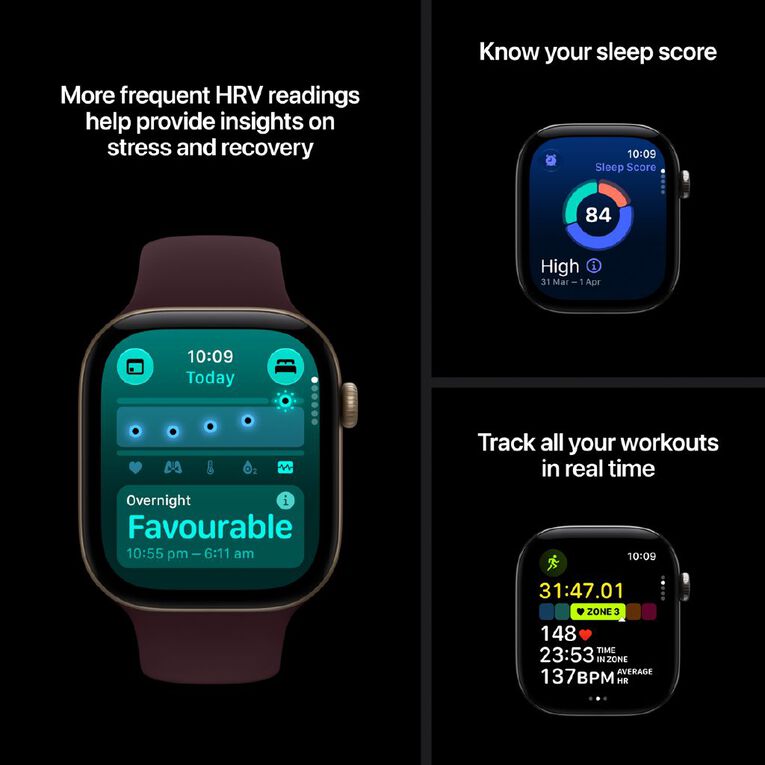 Apple Watch Series 12 GPS 46mm Dark Bronze Aluminium Case with Dark Bronze Milanese Loop M/L, , hi-res