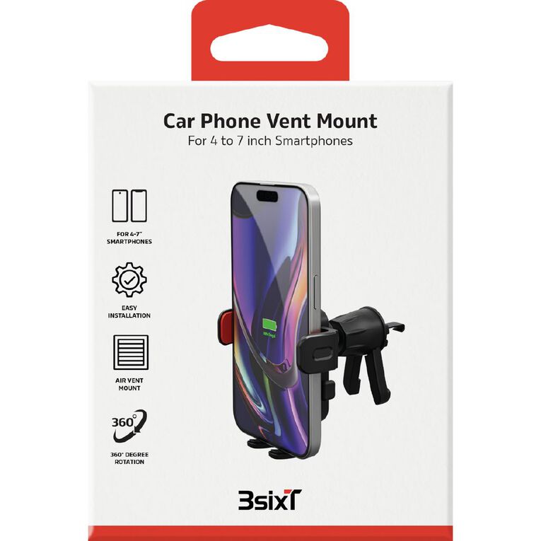3SIXT Quick Release Car Vent Mount, , hi-res