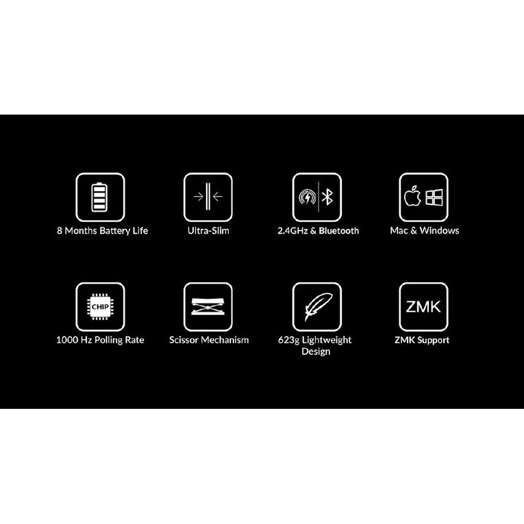 Keychron B6 Pro Ultra-Slim Wireless Keyboard - Space Gray, , hi-res