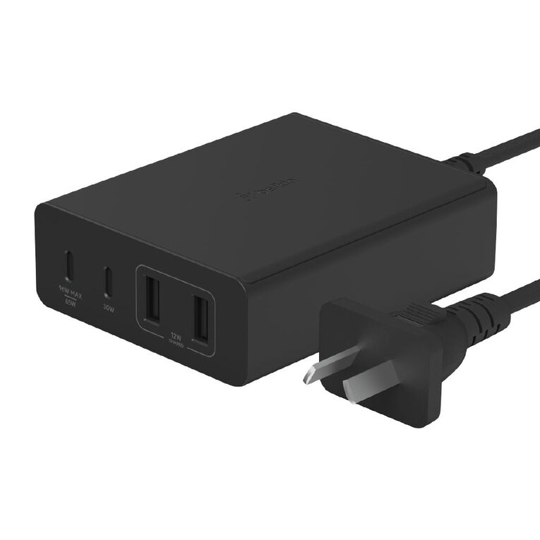 Belkin 4-Port 108W USB-C GaN Charger (2 x USB-C and 2 x USB-A) - Black, , hi-res