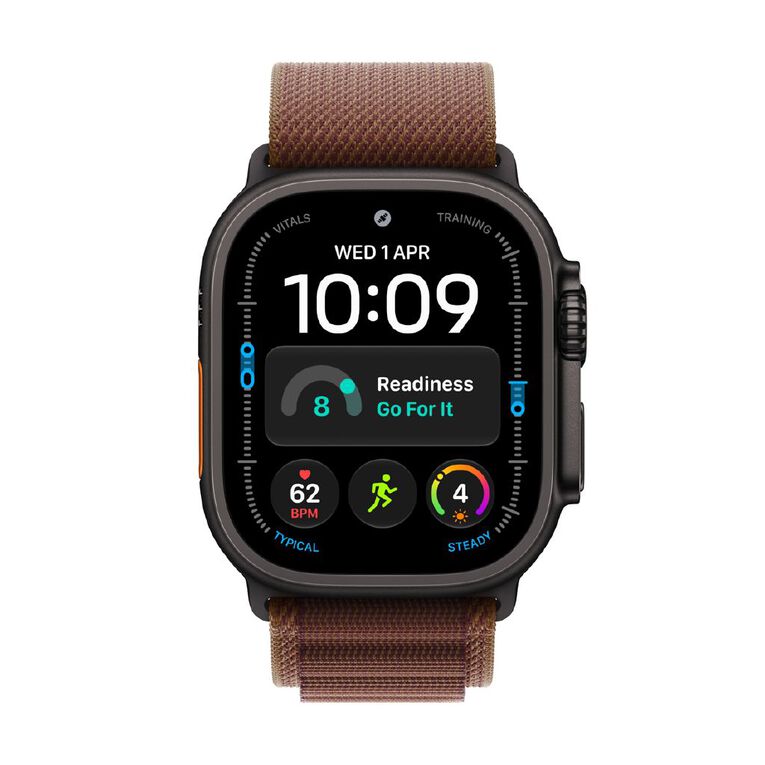 Apple Watch Ultra 4 Cellular 49mm Black Titanium Case with Burgundy Loop M, , hi-res