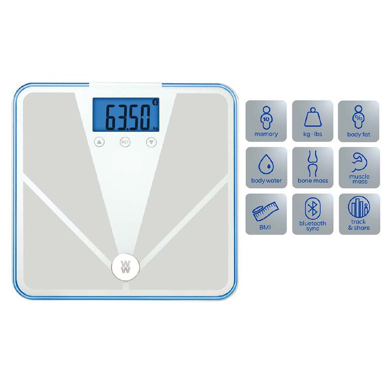 Weight Watchers Bluetooth Connected Bathroom Scale Noel Leeming