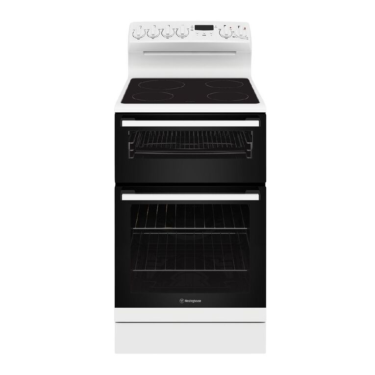 Westinghouse 54cm Freestanding Electric Oven and Ceramic Cooktop - White, , hi-res
