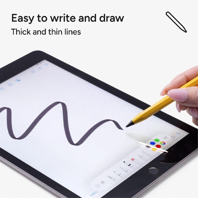 Zagg Oxford Stylus Pencil for iPad and iPad Pro - Yellow, , hi-res