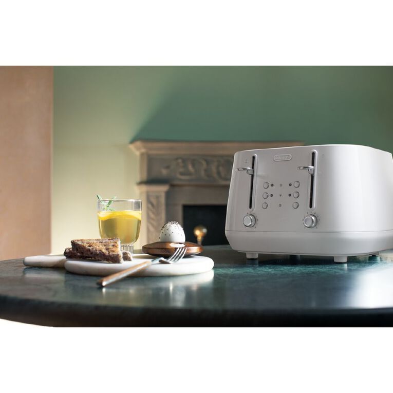 Delonghi Eclettica 4 Slice Toaster White, , hi-res