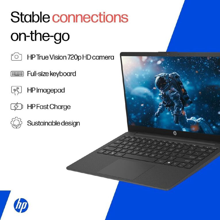 HP Laptop 14 Inch Intel N150 4GB RAM 128GB UFS Windows 11 Notebook, , hi-res