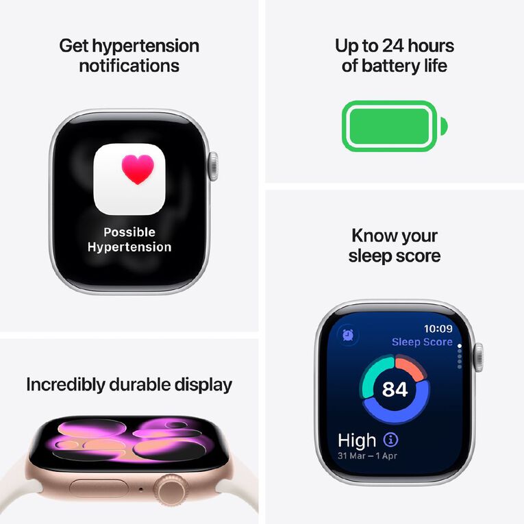 Apple Watch Series 11 Cellular 46mm Space Grey Aluminium Case with Black Sport Band M/L, , hi-res