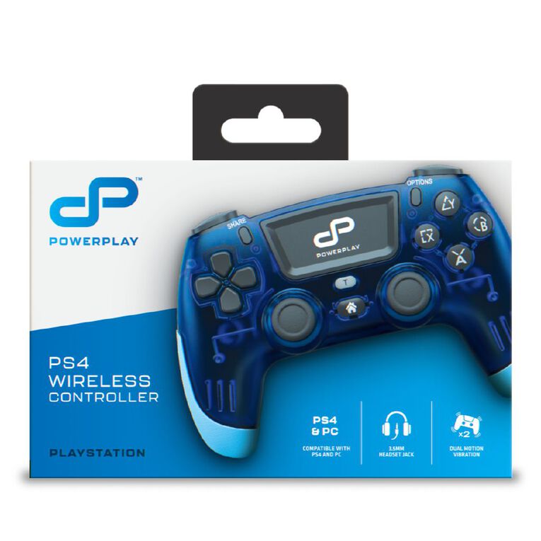 PowerPlay PS4 Wireless Controller - Translucent Blue, , hi-res