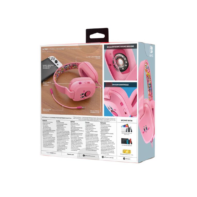 PowerA Wired Stereo Headset for Nintendo Switch - Kirby Mouthful, , hi-res