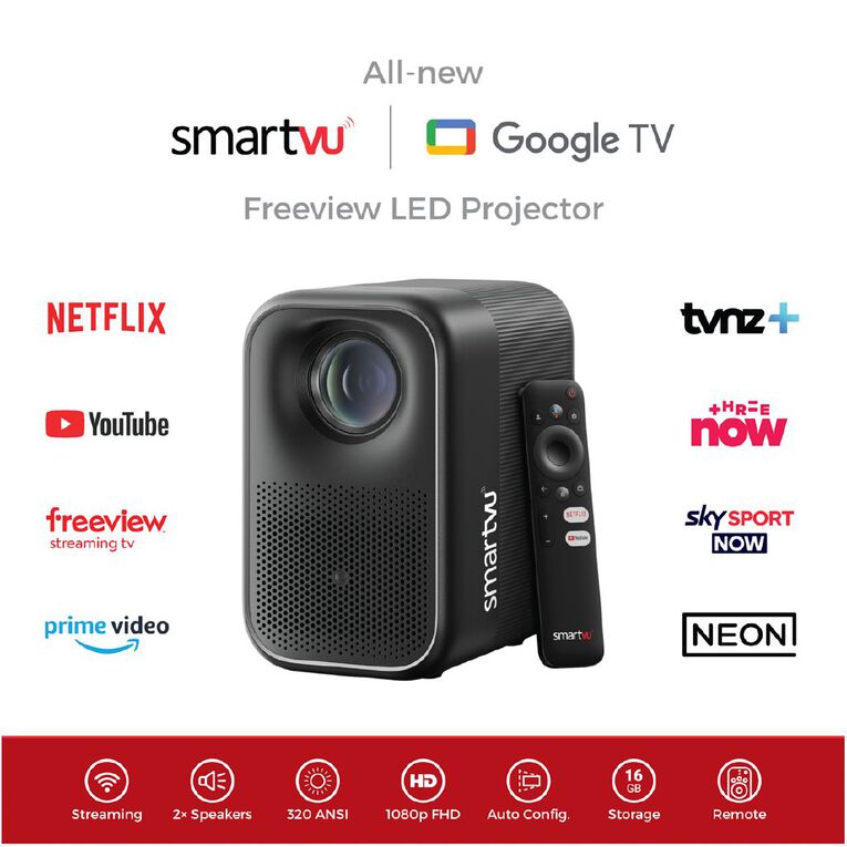 SmartVU Freeview Projector Google TV, , hi-res