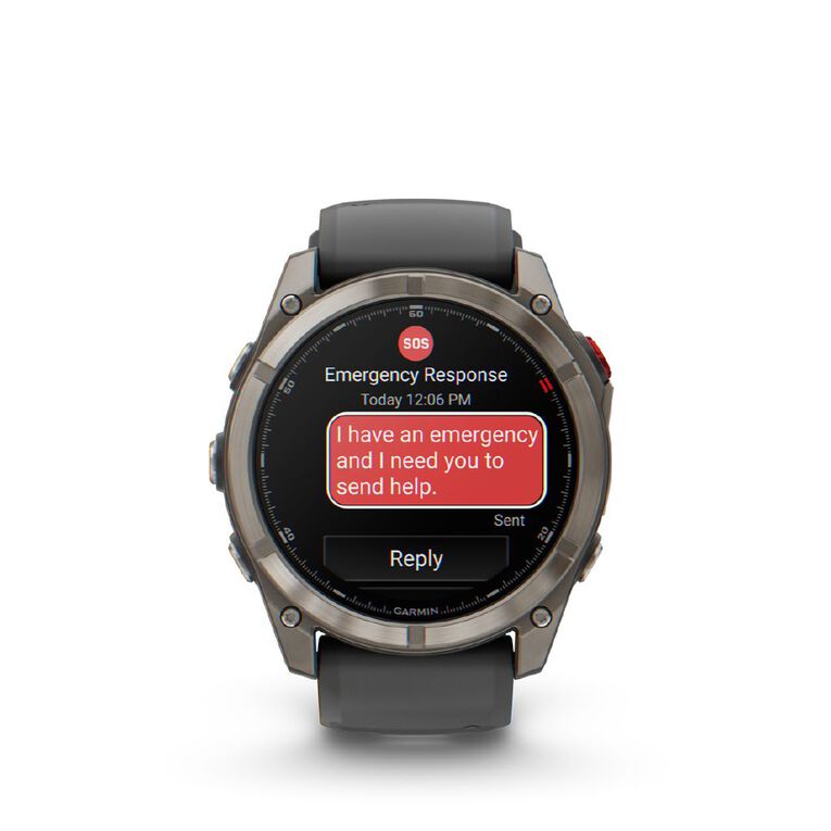 Garmin Fenix 8 Pro, 51mm, AMOLED, Sapphire, Titanium With Graphite/Black Silicone Band, , hi-res
