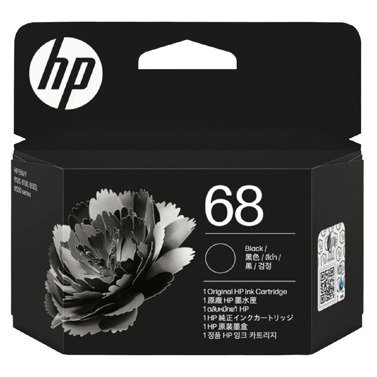HP 68 Black Original Ink Cartridge, , hi-res